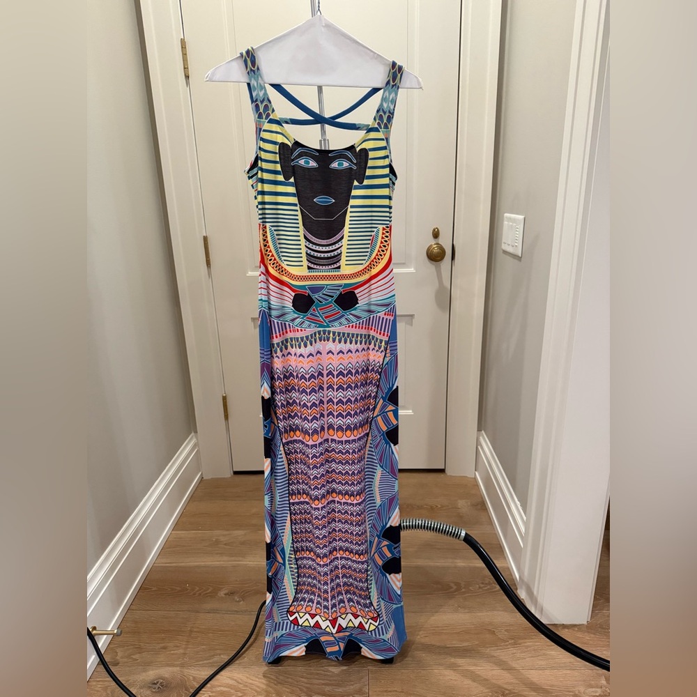 Mara Hoffman Tribal Print Bodycon Long Dress Size S